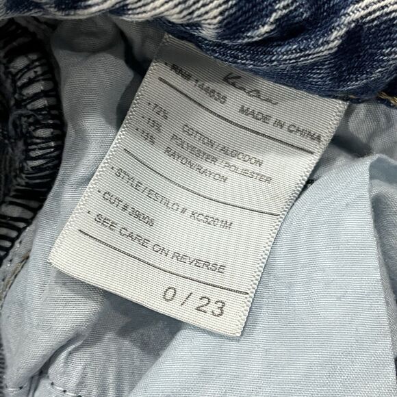 Kancan Skinny‎ Jeans 0/23 Mid Rise Distressed Light Wash Open Raw Hem - Picture 5 of 12